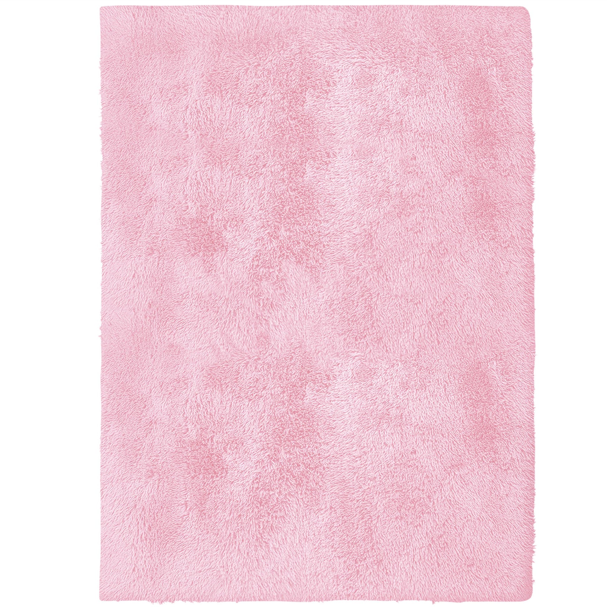 Alba Solid Contemporary Pink Plush Indoor Rug-3