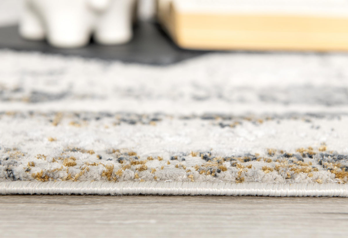Mizu Abstract Contemporary Beige and Grey Indoor Rug