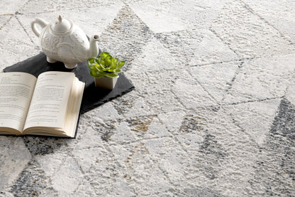 Alfombra contemporánea beige abstracta Mirage