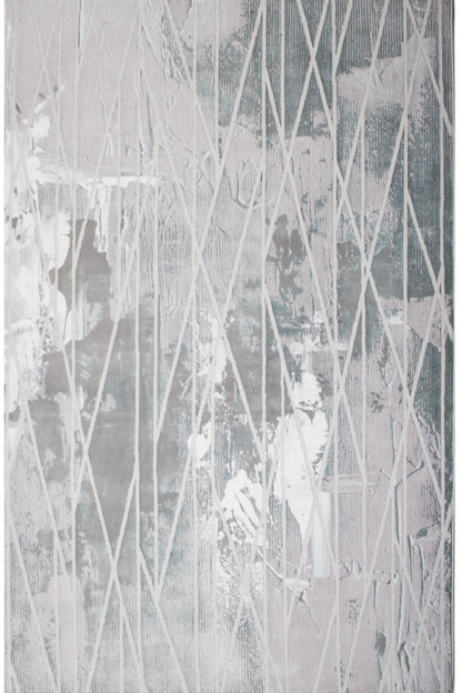 Alfombra abstracta escandinava gris Oasis