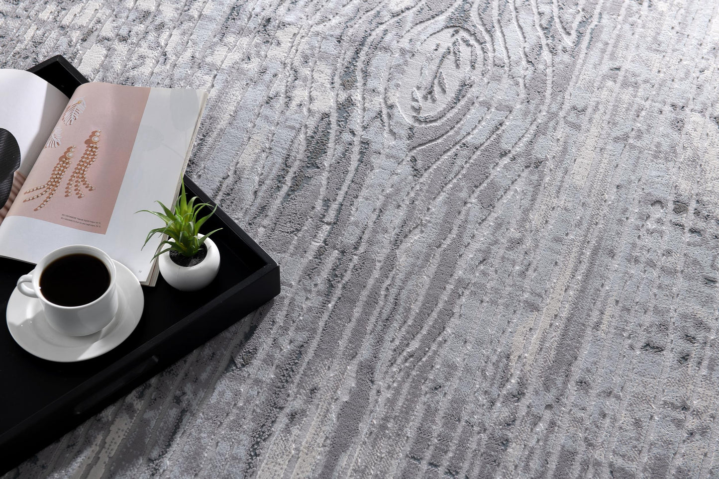 Alfombra escandinava moderna gris Oasis