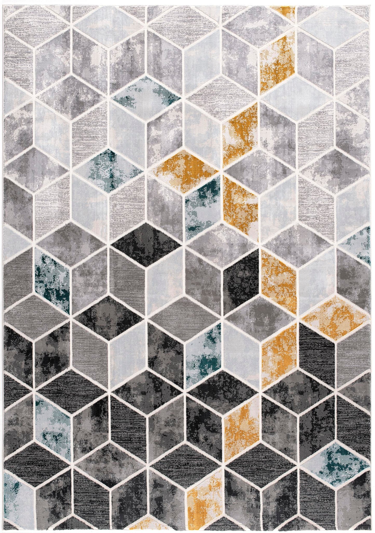 Alfombra geométrica abstracta gris Oasis