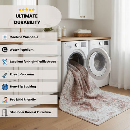 Tapis bleu transitionnel persan Emir