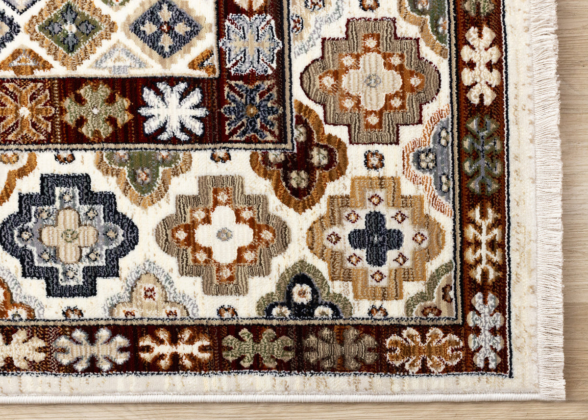 Classic Traditional Border Cream Area Rug