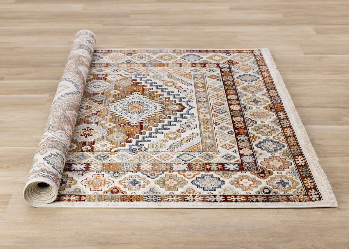 Classic Traditional Border Cream Area Rug