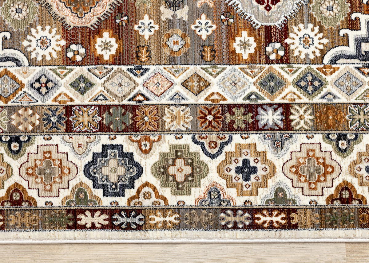 Classic Traditional Border Cream Area Rug