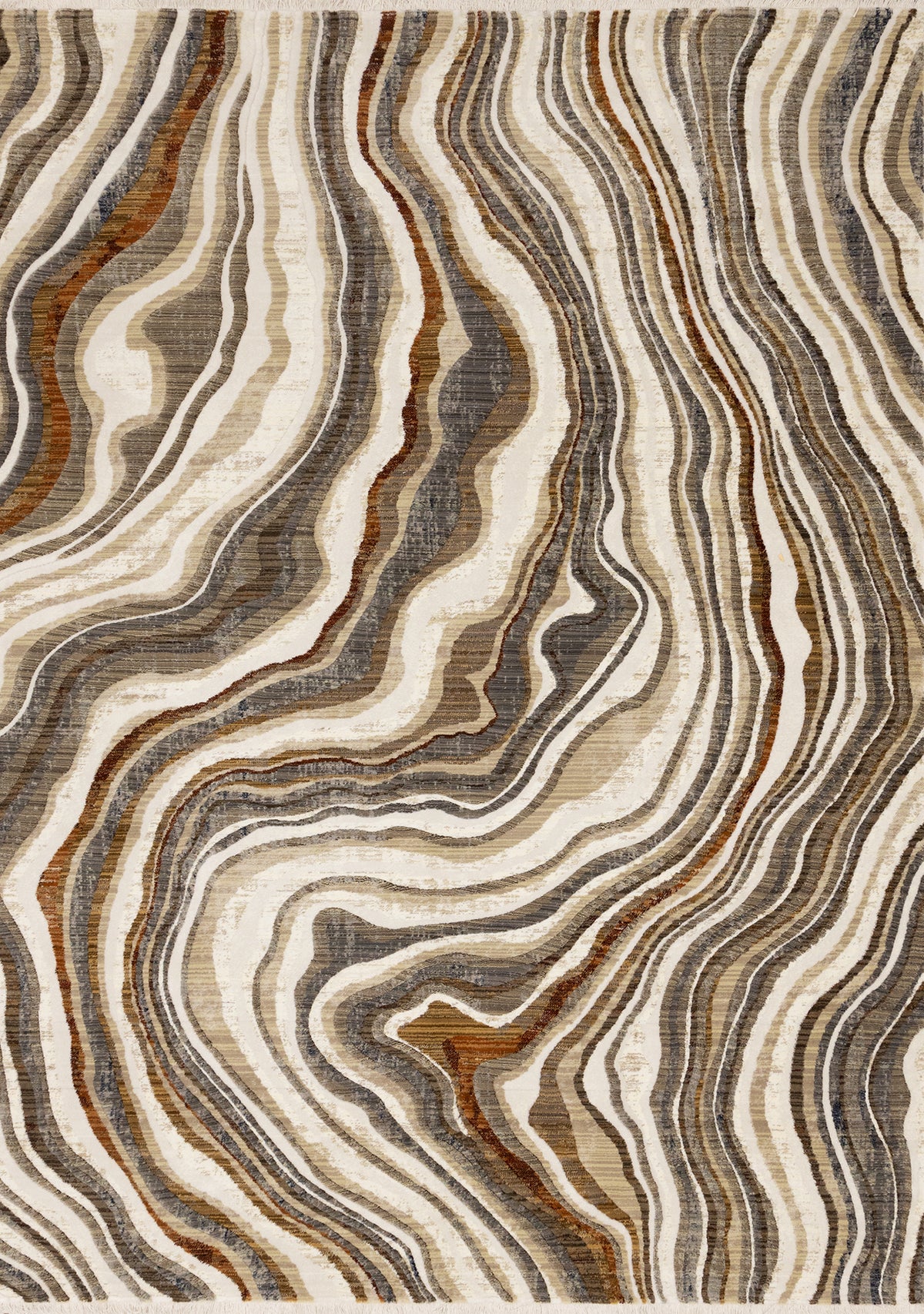 Contemporary Organic Cream Area Rug