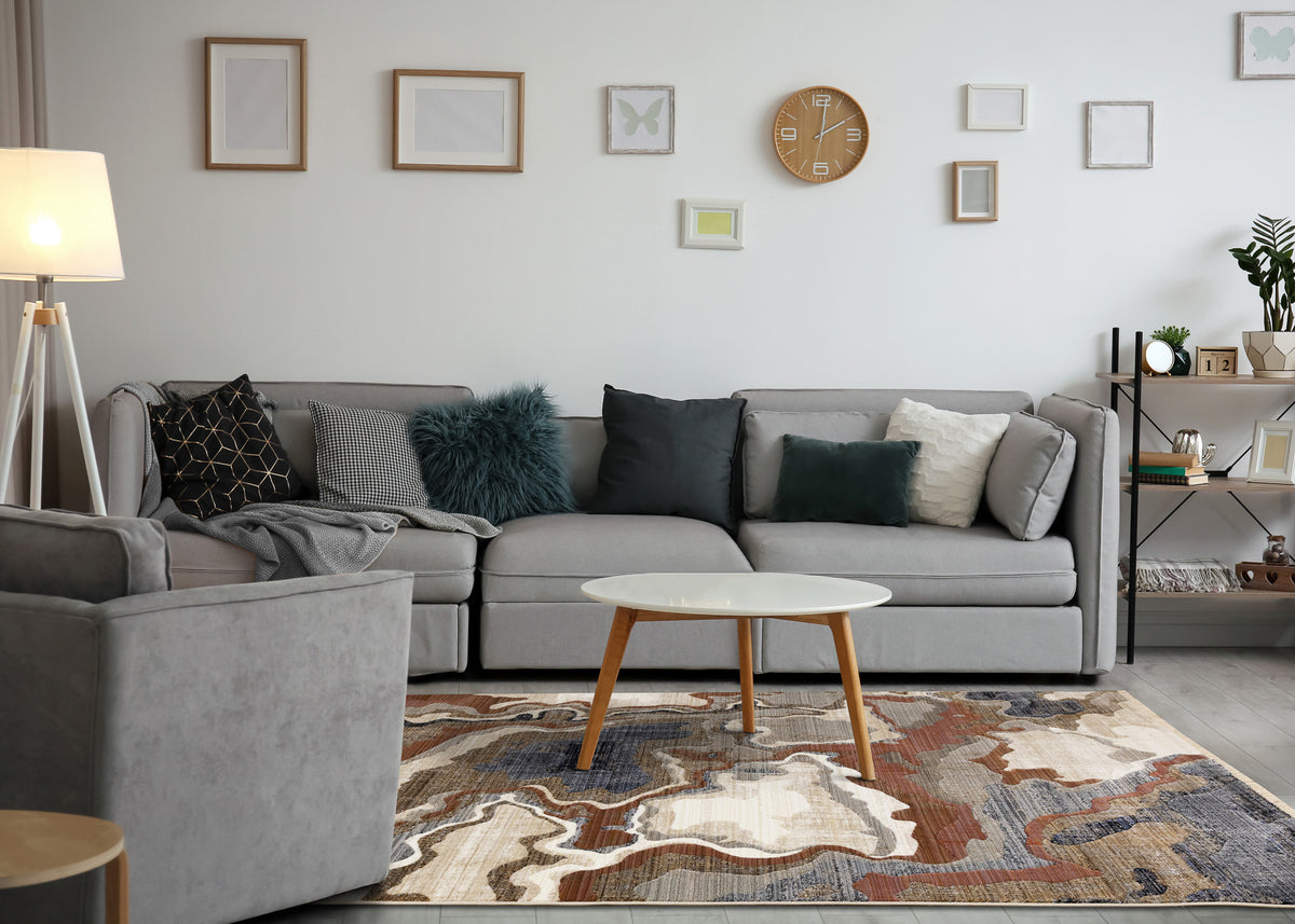 Contemporary Organic Beige Area Rug