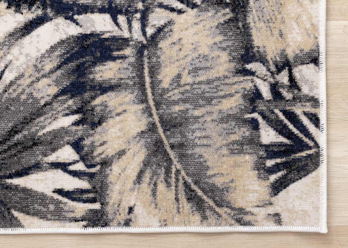 Contemporary Botanical Cream Area Rug