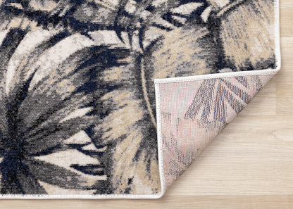 Contemporary Botanical Cream Area Rug