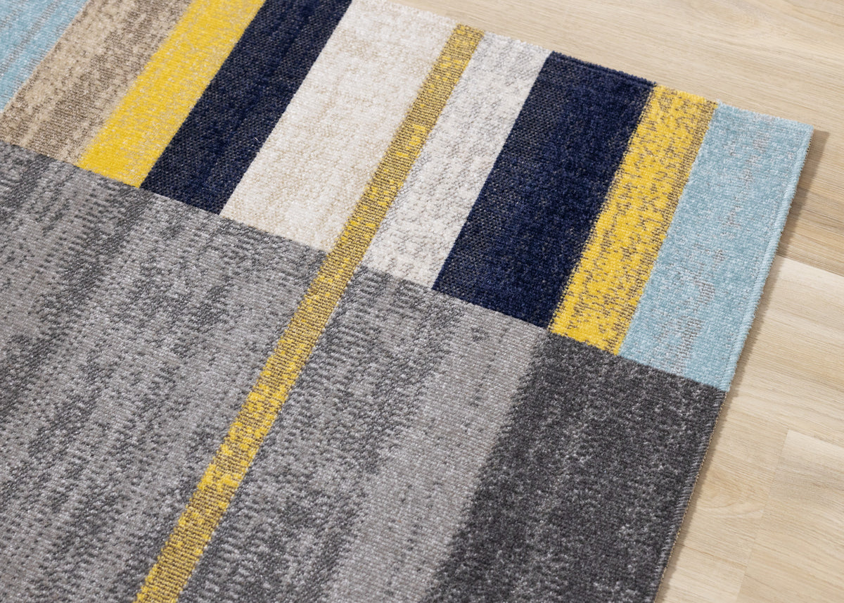 Contemporary Geometric Grey Area Rug