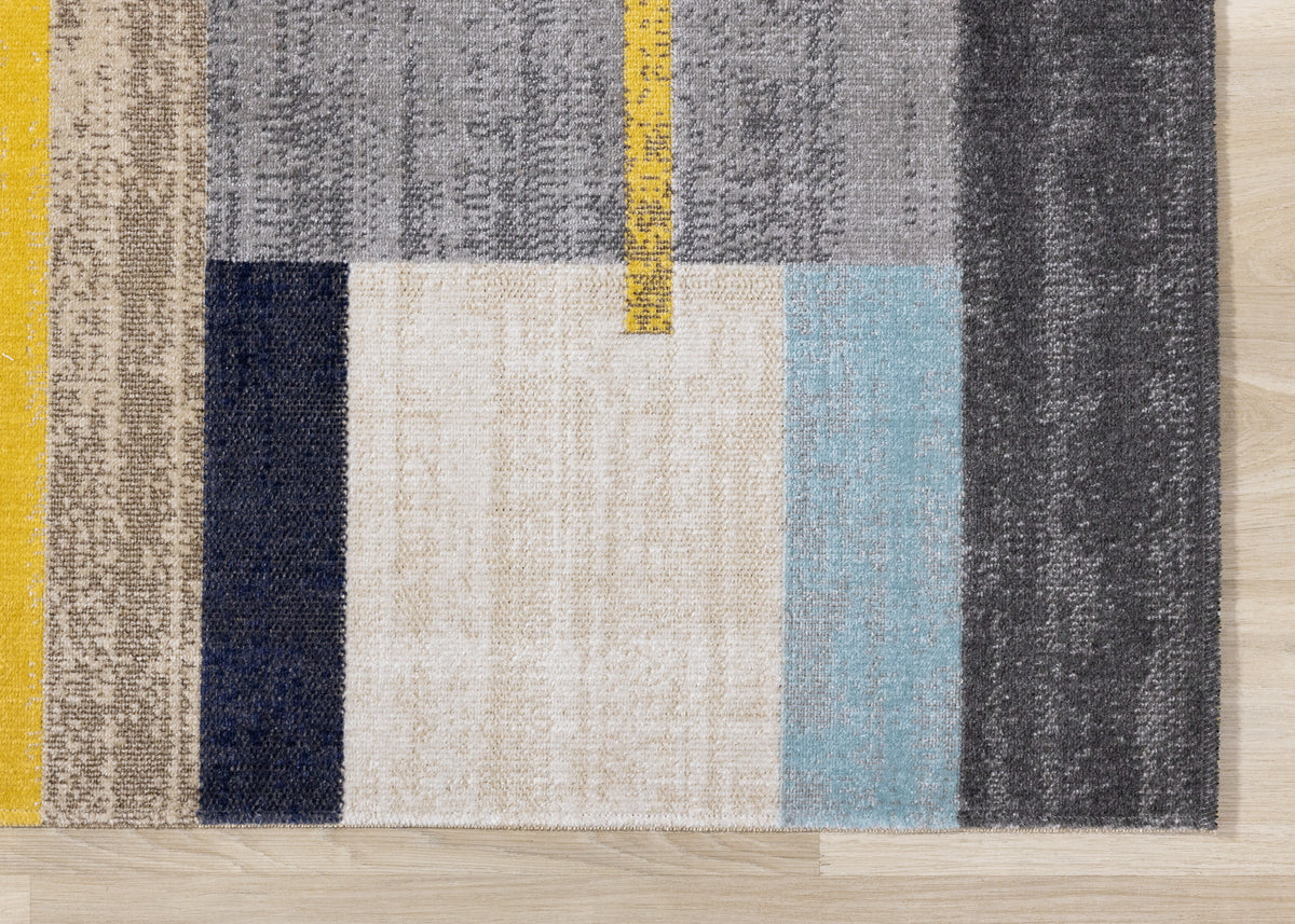 Contemporary Geometric Grey Area Rug