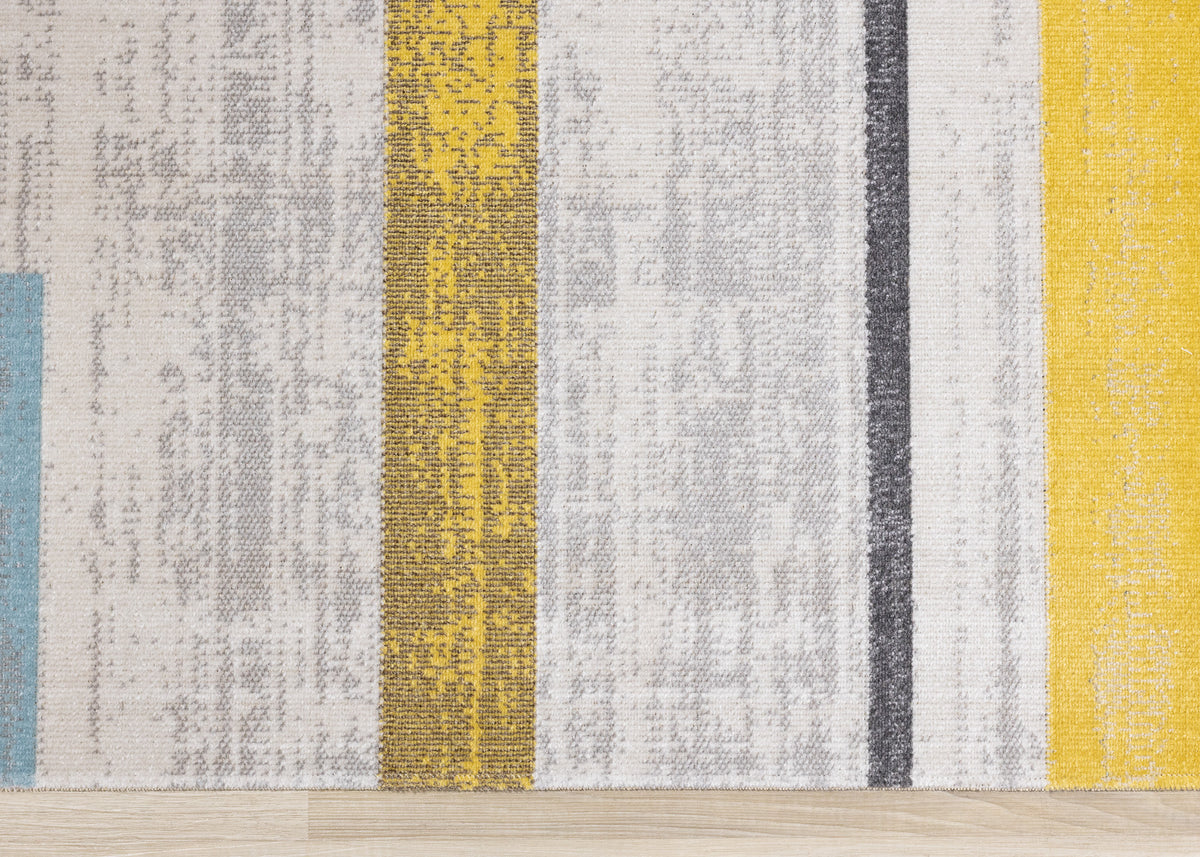 Contemporary Geometric Grey Area Rug