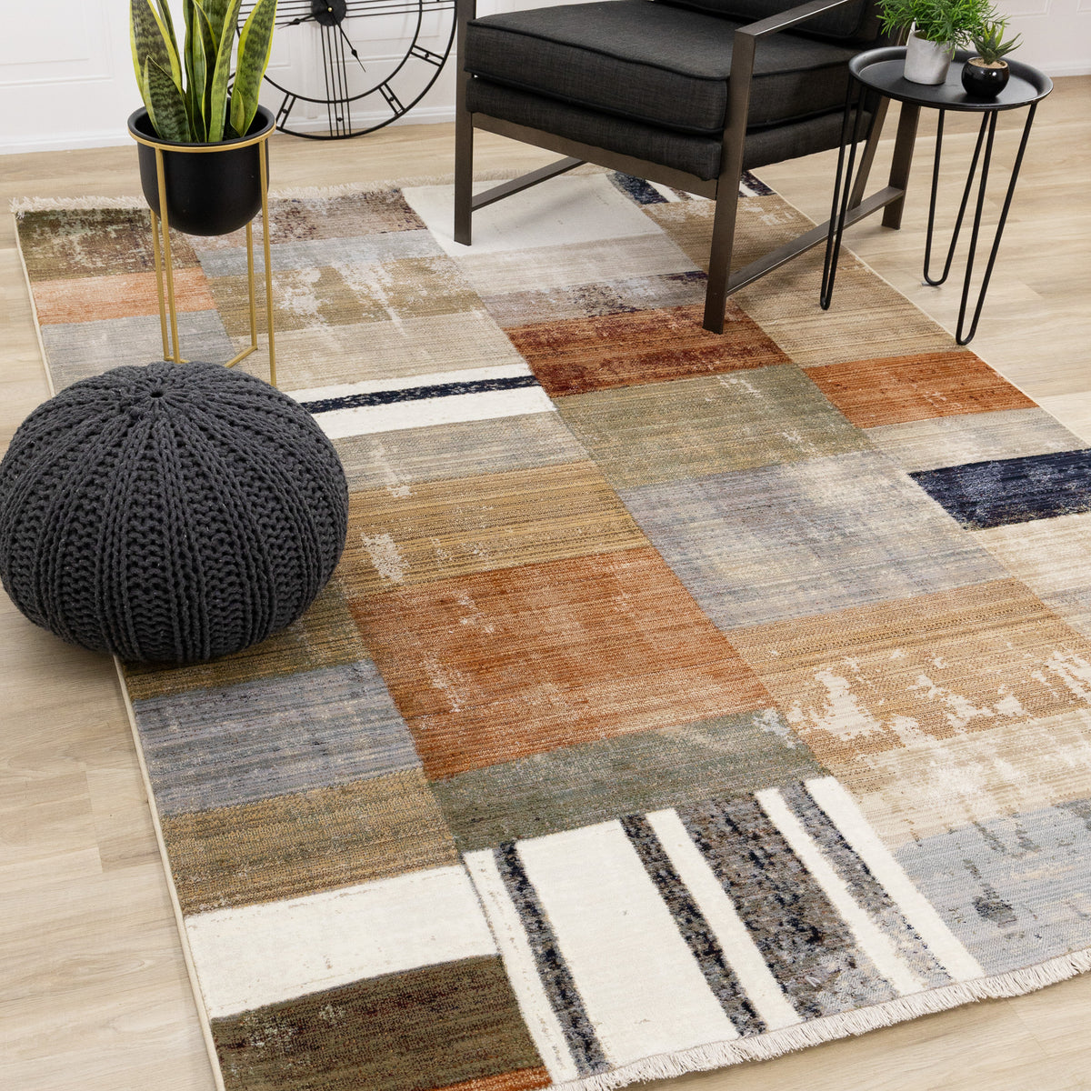 Contemporary Geometric Tribal Area Area Rug