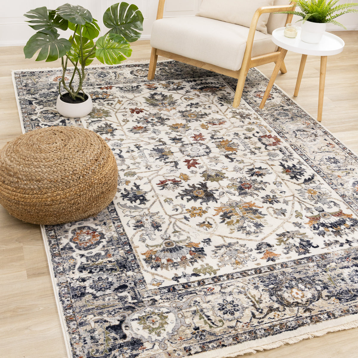 Classic Traditional Elegant Cream Area Rug