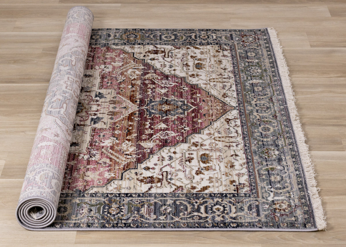 Classic Traditional Elegant Pink Area Rug