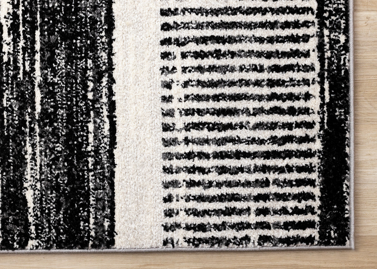Contemporary Tribal Southwestern White Area Rug