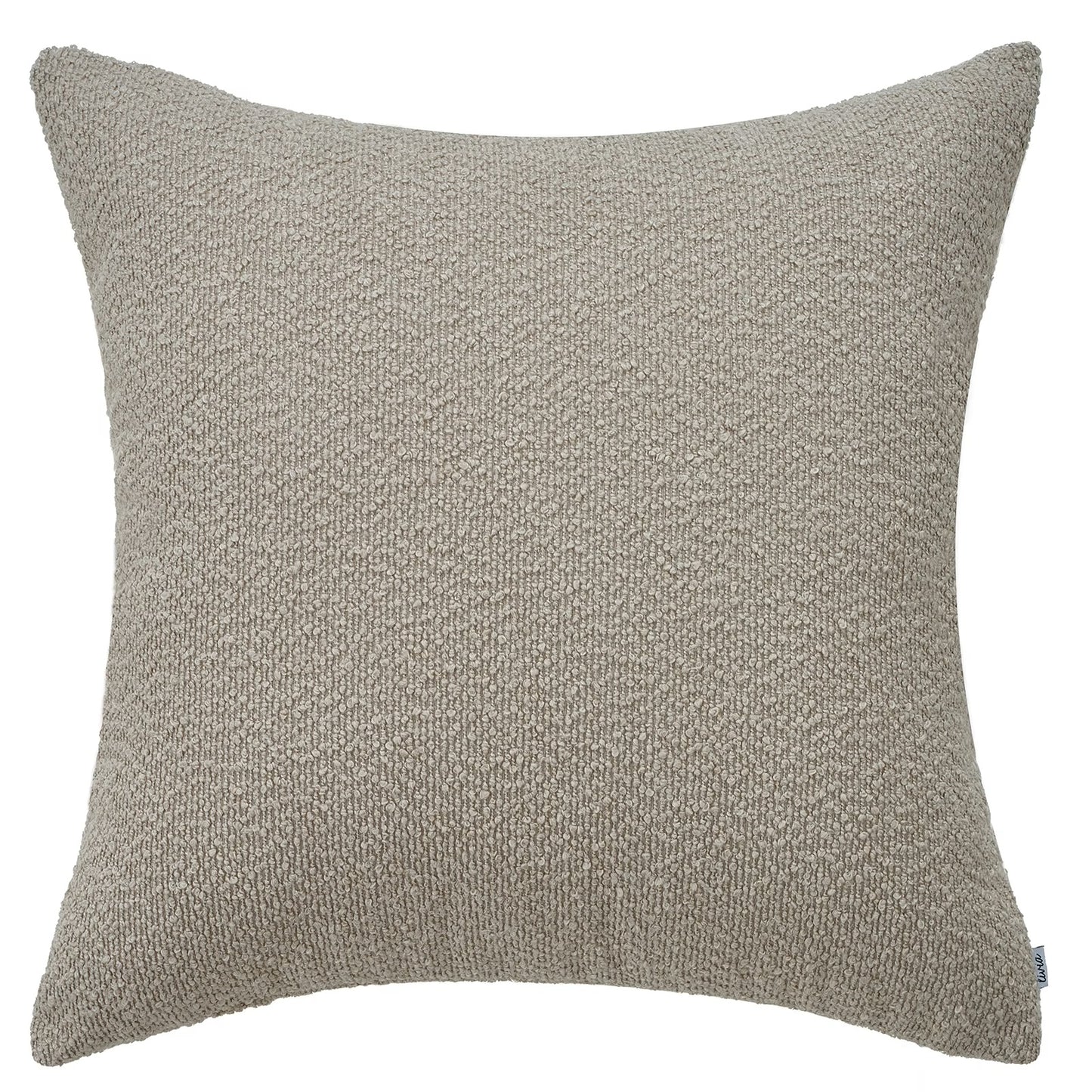Textured Taupe Lumbar Pillow with Insert & Cover