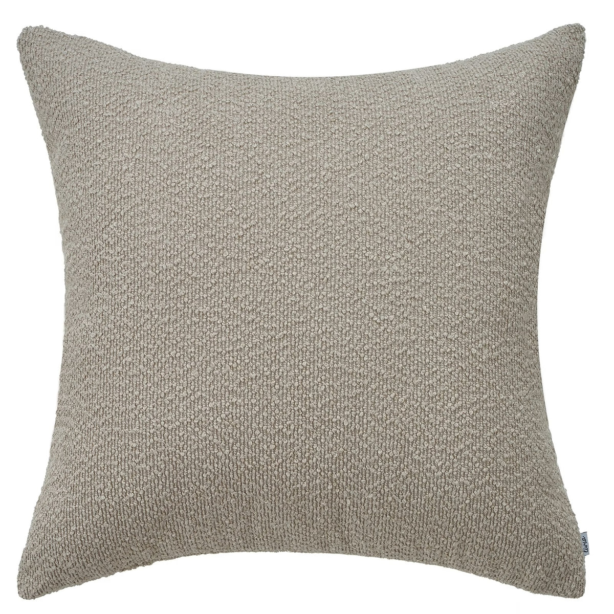 Textured Taupe Lumbar Pillow with Insert & Cover