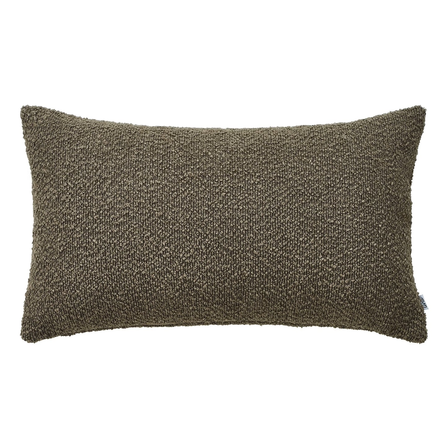 Textured Brown Lumbar Pillow with Insert & Cover