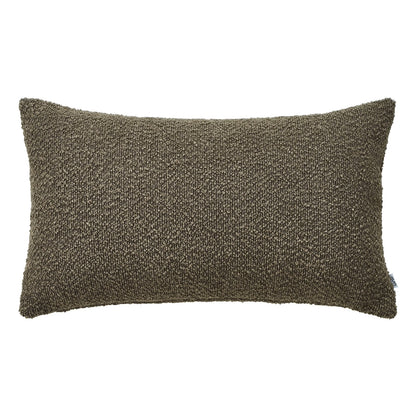 Textured Brown Lumbar Pillow with Insert & Cover