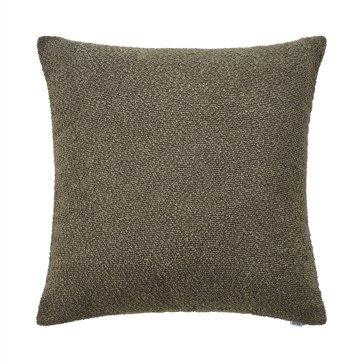 Textured Brown Lumbar Pillow with Insert & Cover