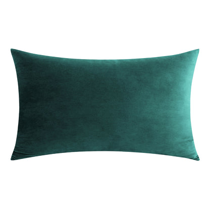Soft Velvet Teal Pillow with Insert & Cover