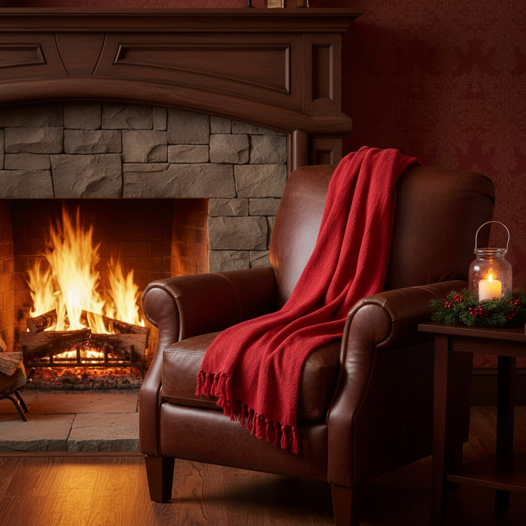 Decorative Throw Red