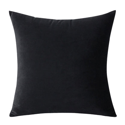 Soft Velvet Black Pillow with Insert & Cover
