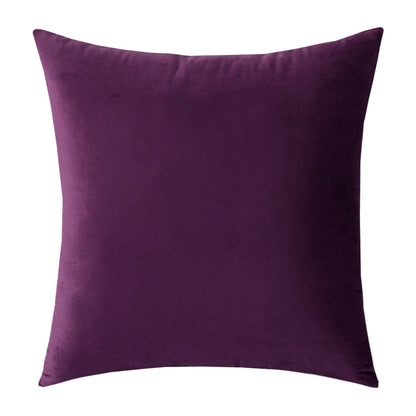 Soft Velvet Dark Purple Pillow with Insert & Cover