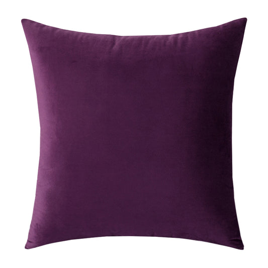 Soft Velvet Dark Purple Pillow with Insert & Cover