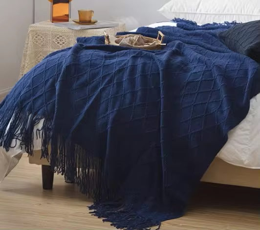 Decorative Throw Dark Blue