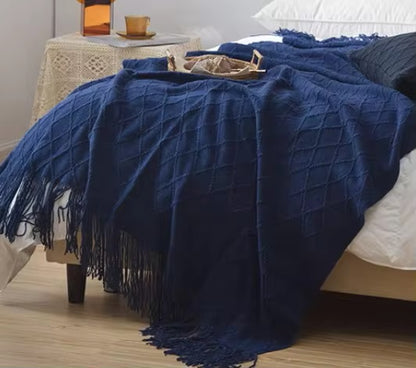 Decorative Throw Dark Blue