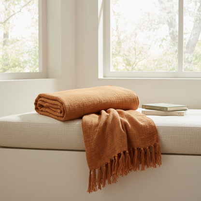 Decorative Throw Terracotta