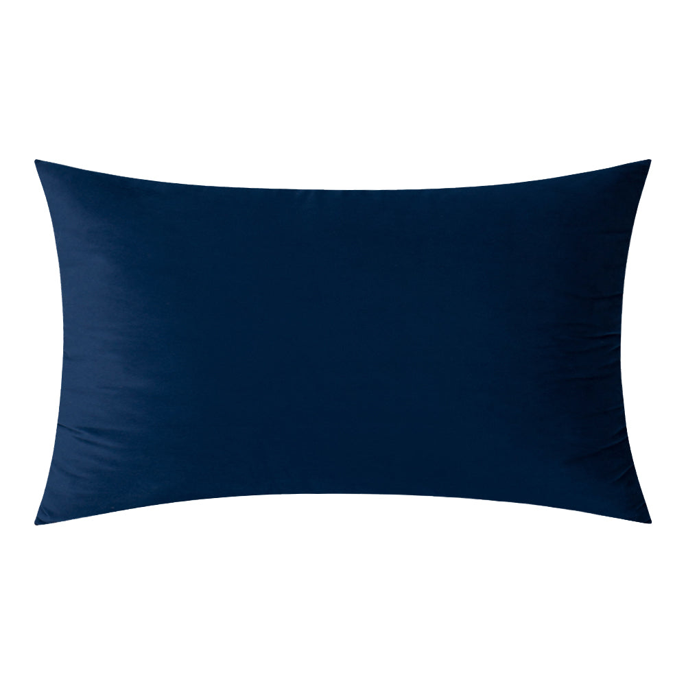 Soft Velvet Dark Blue Pillow with Insert & Cover