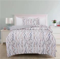 100% Jacquard Microfiber Grey Comforter Set