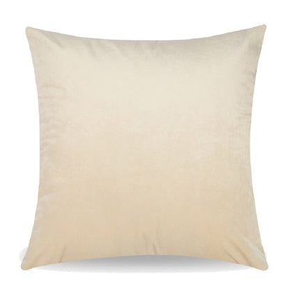 Soft Velvet Beige Pillow with Insert & Cover