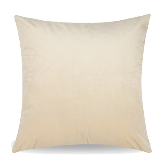 Soft Velvet Beige Pillow with Insert & Cover