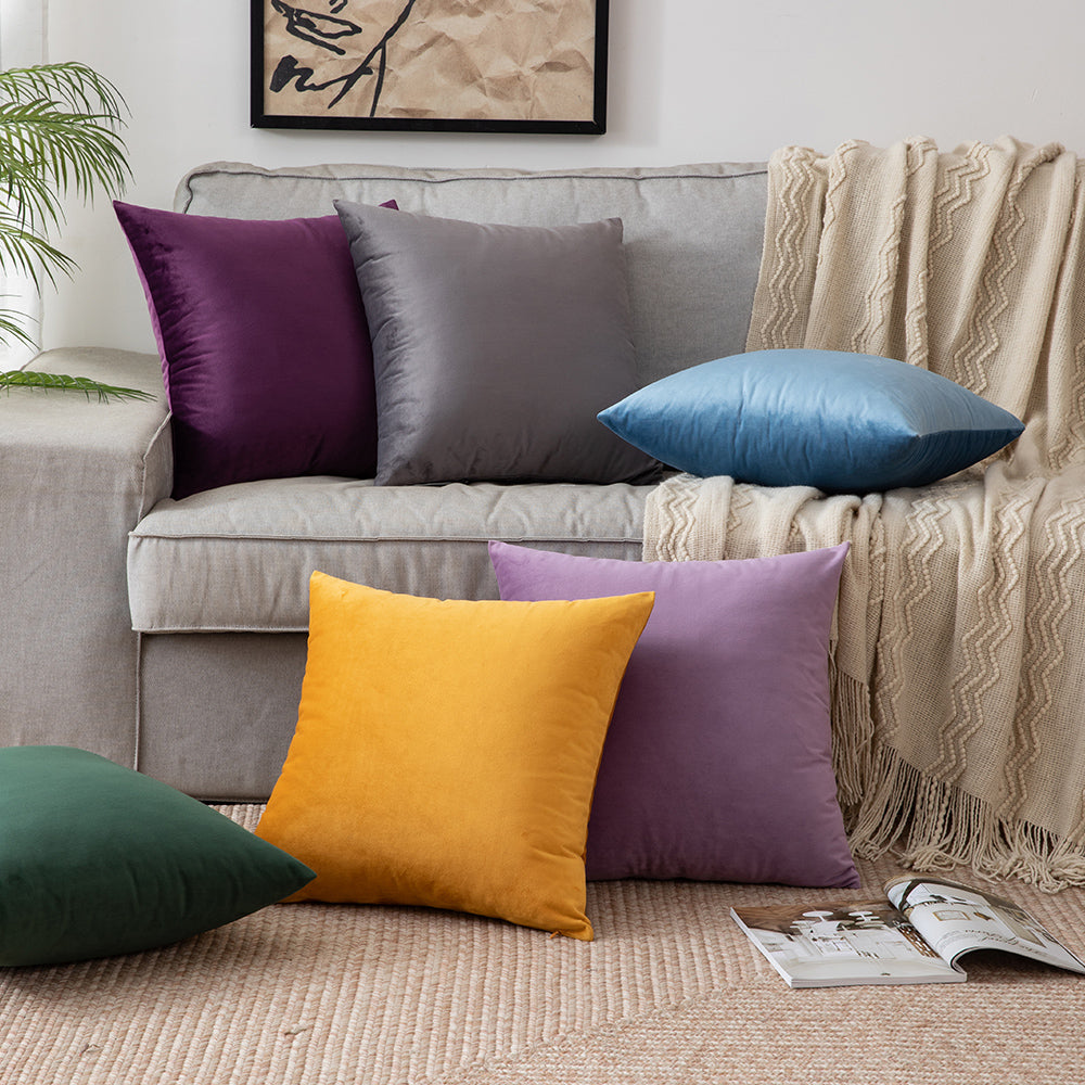 Soft Velvet Corail Pillow with Insert & Cover