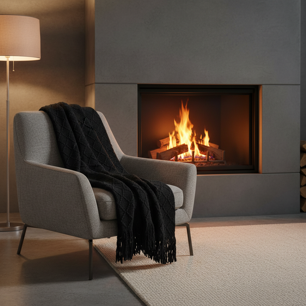 Decorative Throw Black