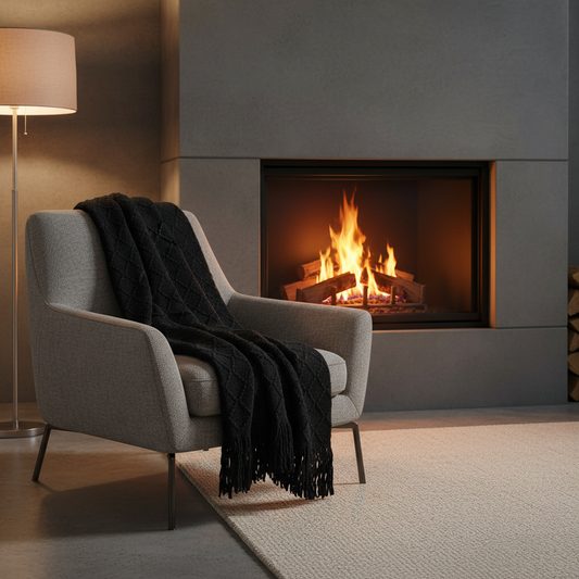 Decorative Throw Black