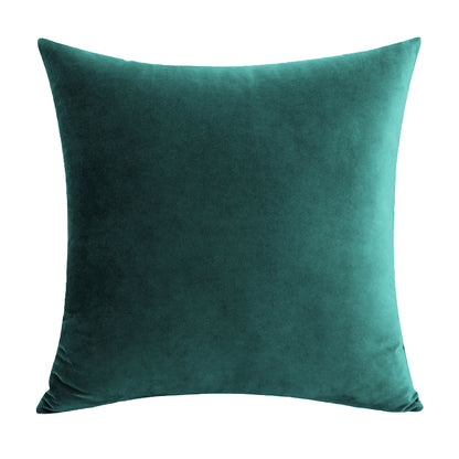 Soft Velvet Teal Pillow with Insert & Cover