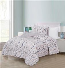 100% Jacquard Microfiber Grey Comforter Set