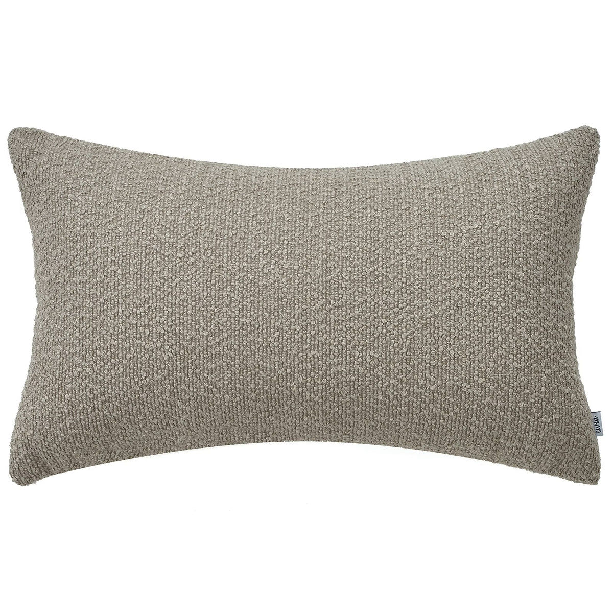 Textured Taupe Lumbar Pillow with Insert & Cover