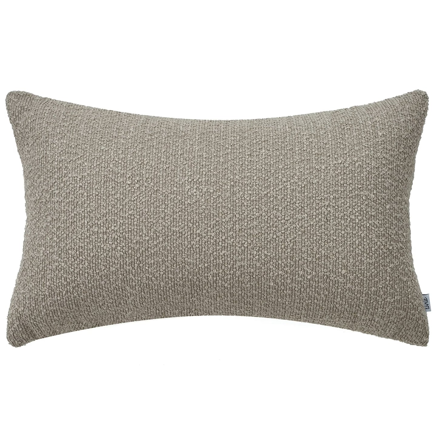 Textured Taupe Lumbar Pillow with Insert & Cover