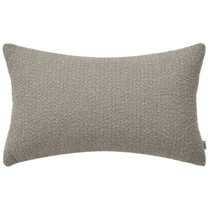 Textured Taupe Lumbar Pillow with Insert & Cover