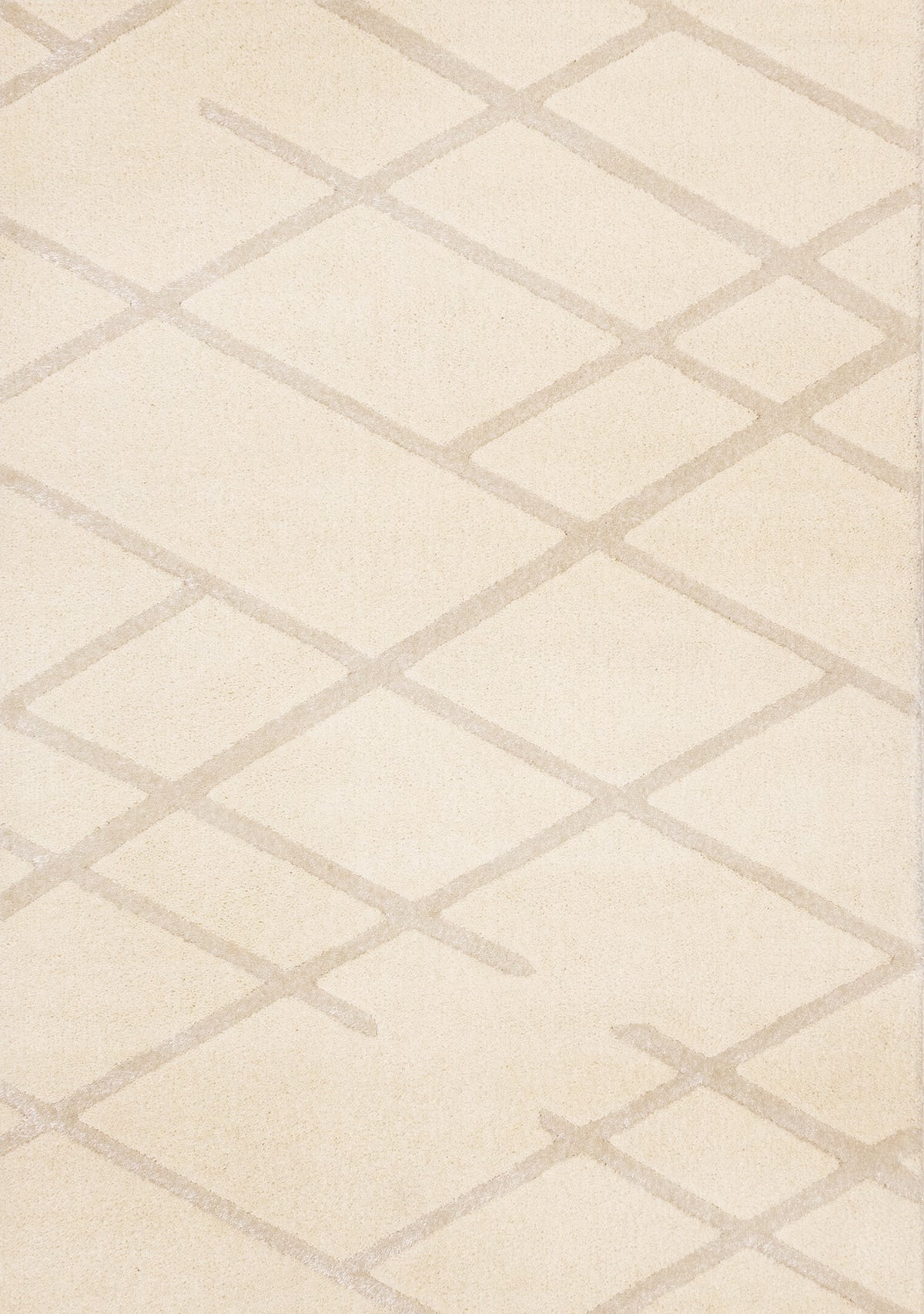 Briar Trellis Contemporary Cream and Beige Indoor Rug