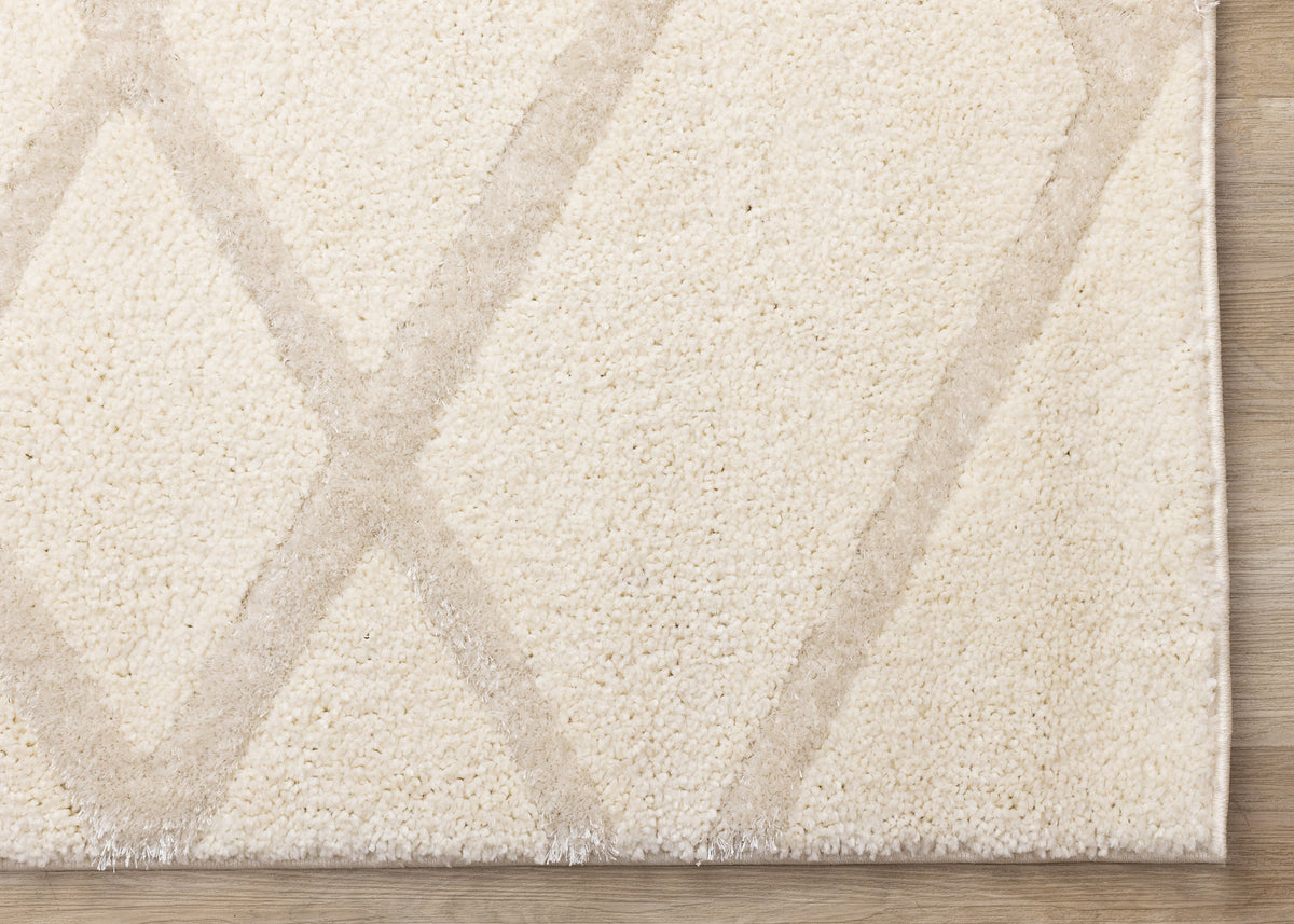 Contemporary Trellis Cream Area Rug