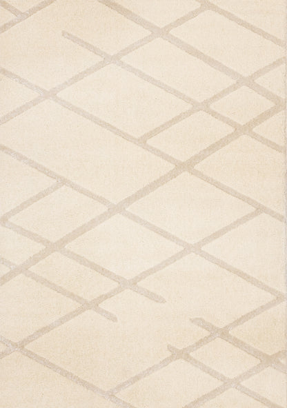Contemporary Trellis Cream Area Rug-3