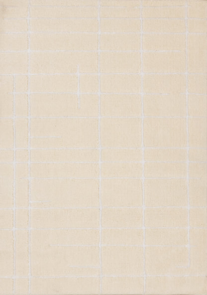 Contemporary Stripes Cream Area Rug-3